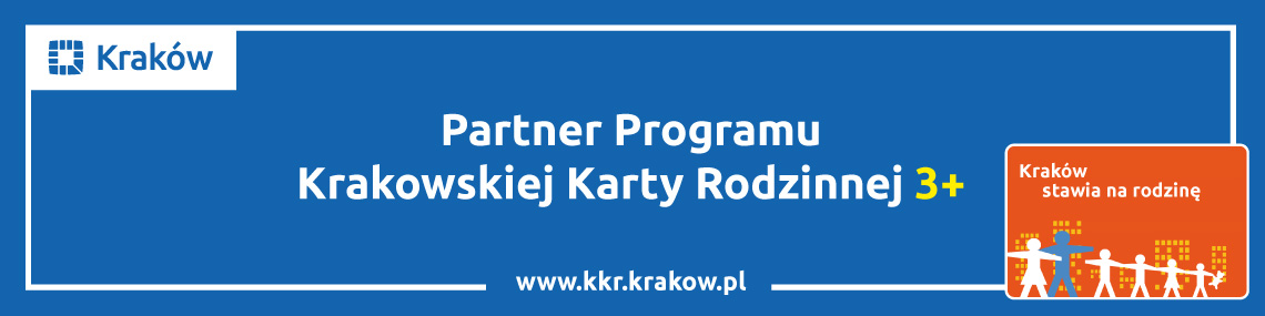 Jesteśmy partnerem programu Krakowska Karta Rodzinna 3+